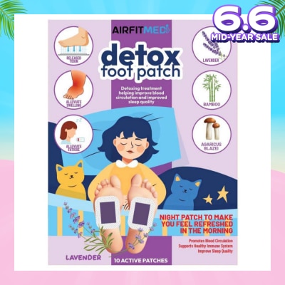 AIRFIT Detox Foot Patch Lavender (Helping Improve Blood Circulation & Improved Sleep Quality) 10s