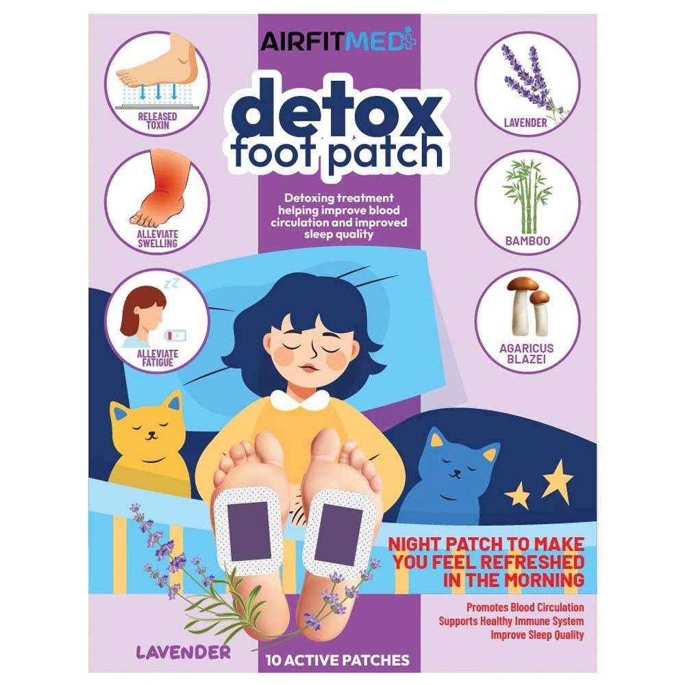 Detox Foot Patch Lavender (Helping Improve Blood Circulation & Improved Sleep Quality) 10s