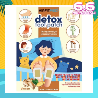 AIRFIT MEDI Detox Foot Patch Ginger (To Ease Oedema & Other Inflammatory Symtoms) 10s