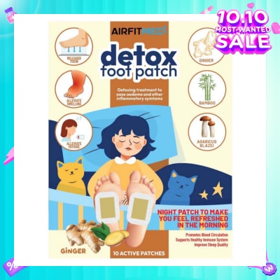 AIRFIT MEDI Detox Foot Patch Ginger (To Ease Oedema & Other Inflammatory Symtoms) 10s