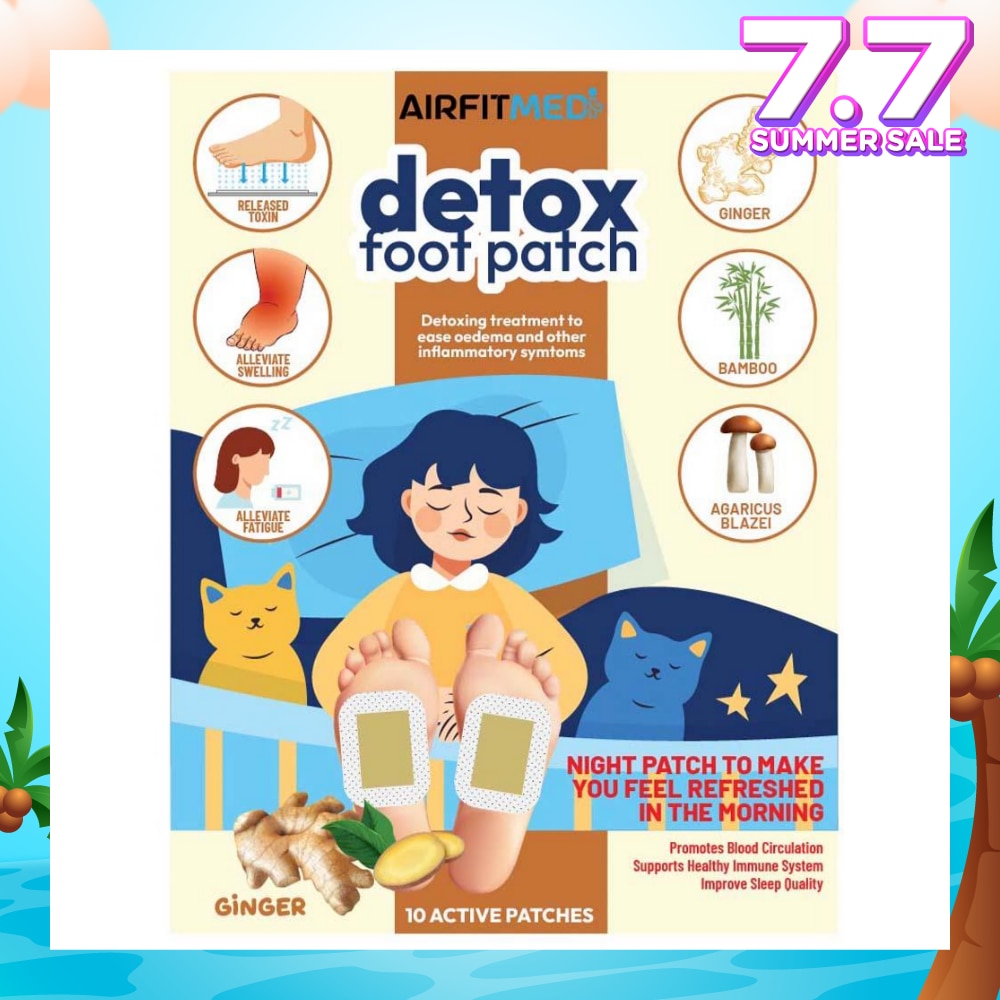 Detox Foot Patch Ginger (To Ease Oedema & Other Inflammatory Symtoms) 10s