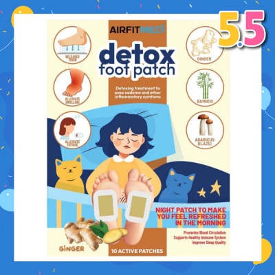 AIRFIT MEDI Detox Foot Patch Ginger (To Ease Oedema & Other Inflammatory Symtoms) 10s