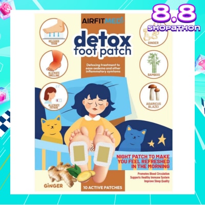 AIRFIT MEDI Detox Foot Patch Ginger (To Ease Oedema & Other Inflammatory Symtoms) 10s