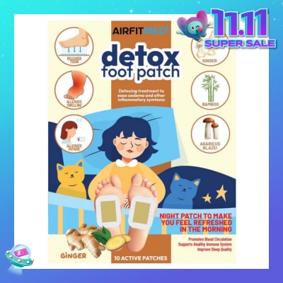 AIRFIT MEDI Detox Foot Patch Ginger (To Ease Oedema & Other Inflammatory Symtoms) 10s