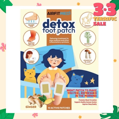 AIRFIT MEDI Detox Foot Patch Ginger (To Ease Oedema & Other Inflammatory Symtoms) 10s