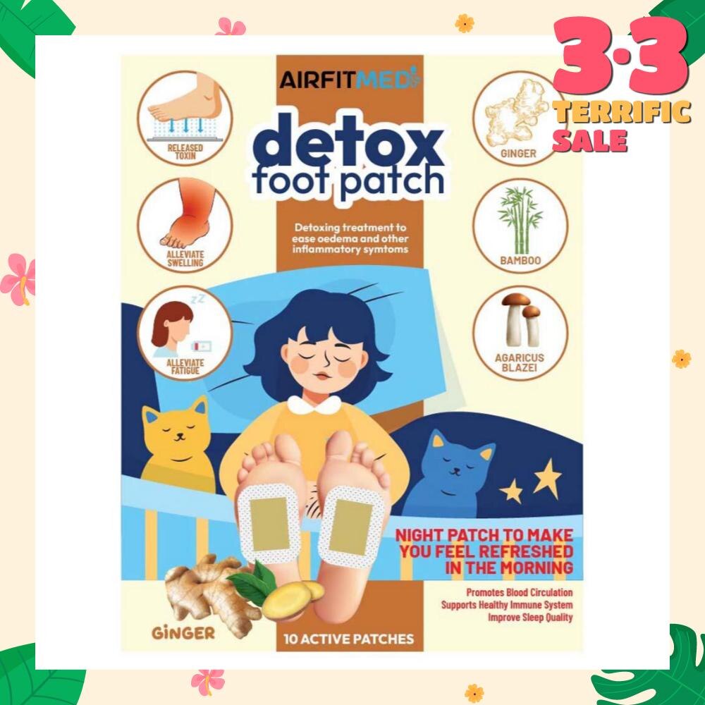 Detox Foot Patch Ginger (To Ease Oedema & Other Inflammatory Symtoms) 10s