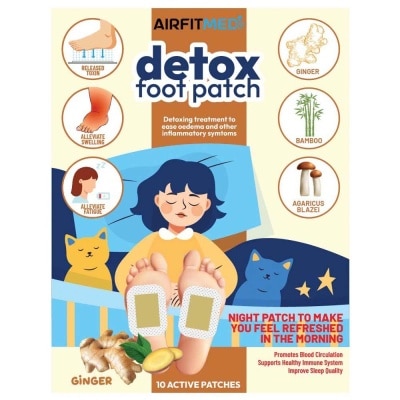 AIRFIT MEDI Detox Foot Patch Ginger (To Ease Oedema & Other Inflammatory Symtoms) 10s