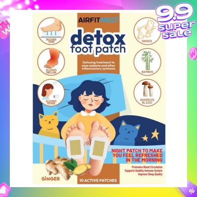 AIRFIT MEDI Detox Foot Patch Ginger (To Ease Oedema & Other Inflammatory Symtoms) 10s
