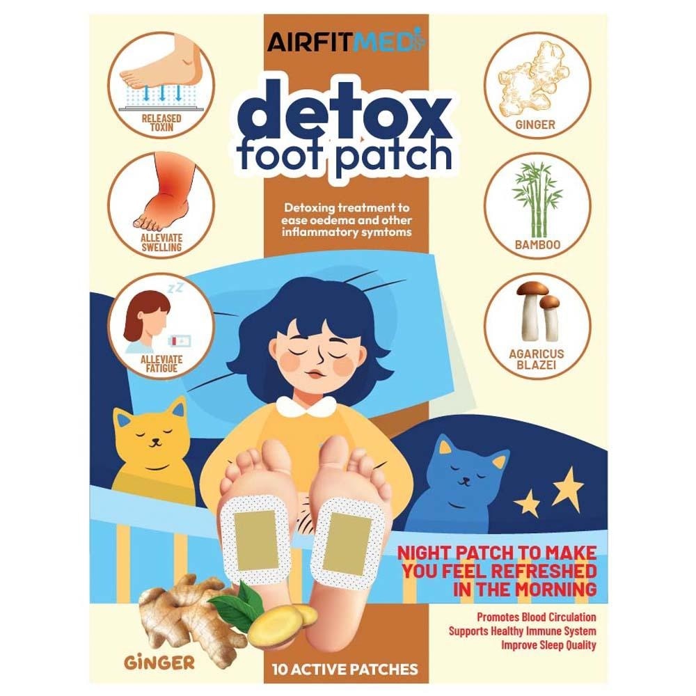 Detox Foot Patch Ginger (To Ease Oedema & Other Inflammatory Symtoms) 10s