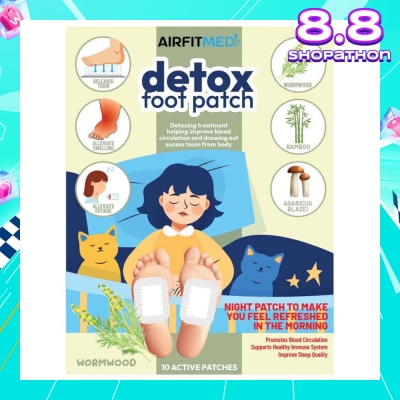 AIRFIT MEDI Detox Foot Patch Wormwood (To Improve Blood Circulation & Drawing Out Excess Toxin From Body) 10s