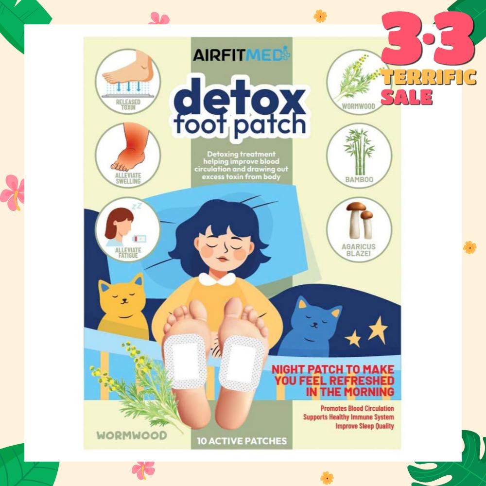 Detox Foot Patch Wormwood (To Improve Blood Circulation & Drawing Out Excess Toxin From Body) 10s