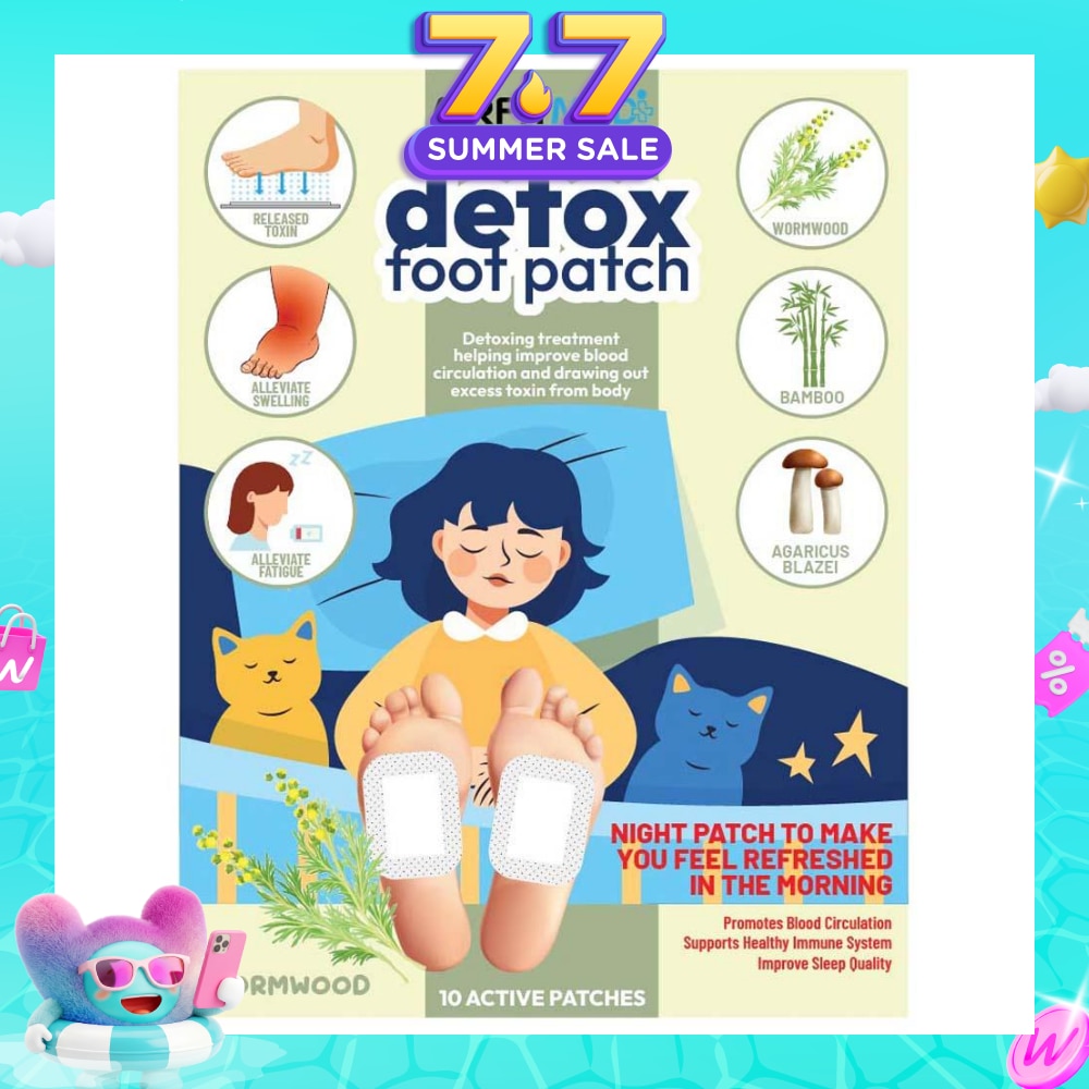 Detox Foot Patch Wormwood (To Improve Blood Circulation & Drawing Out Excess Toxin From Body) 10s