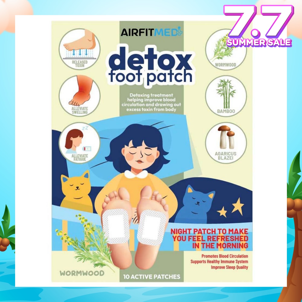 Detox Foot Patch Wormwood (To Improve Blood Circulation & Drawing Out Excess Toxin From Body) 10s