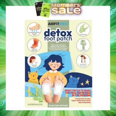 AF MEDI - Detox Foot Patch Wormwood (To Improve Blood Circulation & Drawing Out Excess Toxin From Body) 10s
