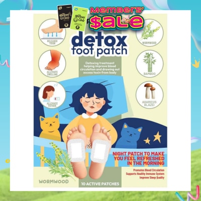 AF MEDI - Detox Foot Patch Wormwood (To Improve Blood Circulation & Drawing Out Excess Toxin From Body) 10s