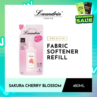 LAUNDRIN Laundry Fabric Softener Sakura Cherry Blossom Refill 480ml