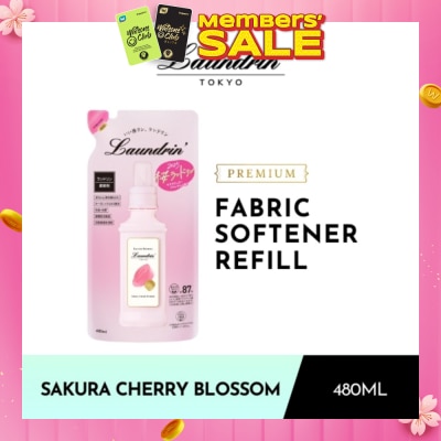 LAUNDRIN Laundry Fabric Softener Sakura Cherry Blossom Refill 480ml