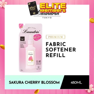 LAUNDRIN Laundry Fabric Softener Sakura Cherry Blossom Refill 480ml