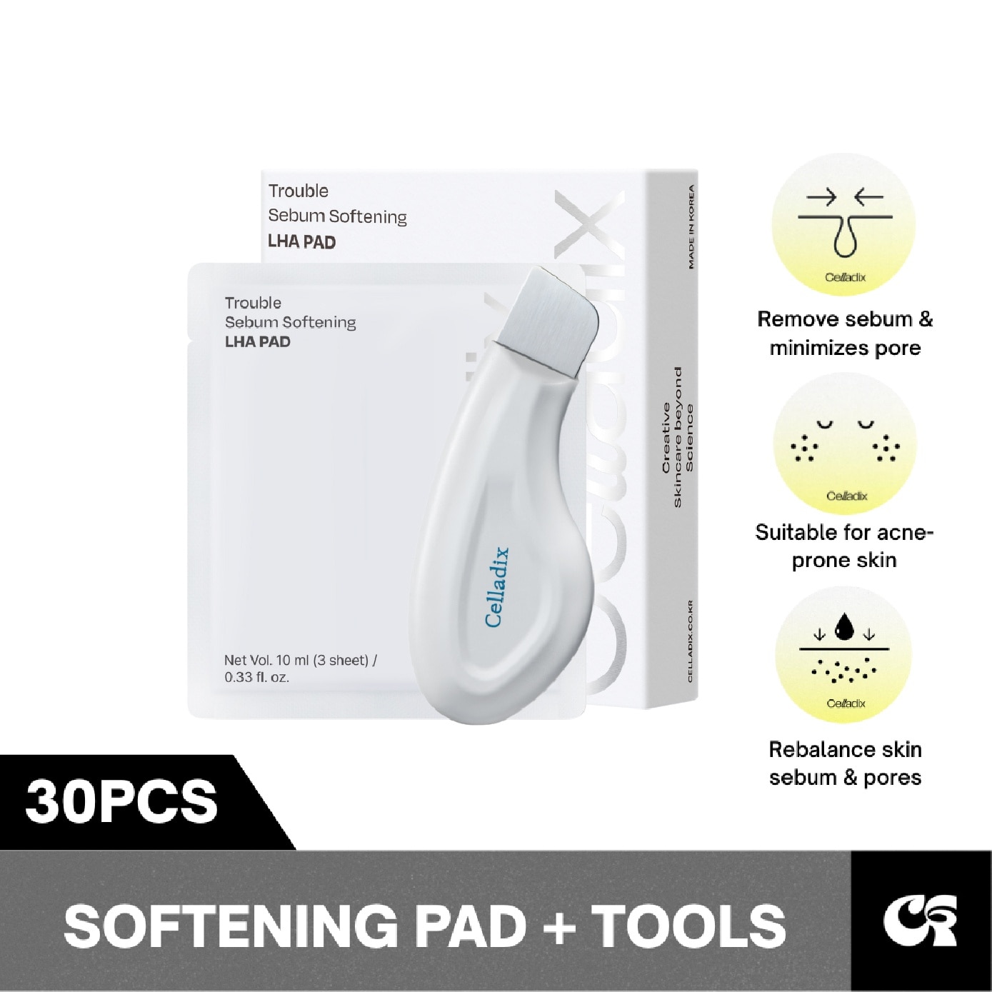 CELLADIX Trouble Sebum Softening LHA Pad 30s With Tool | Face