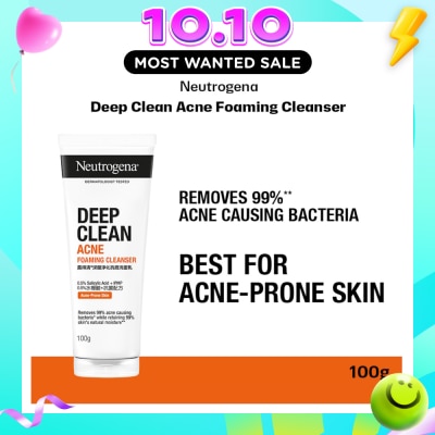 NEUTROGENA Deep Clean Acne Foaming Cleanser (For Acne Prone Skin)100g image