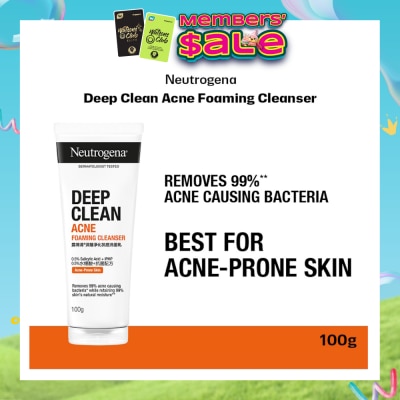 NEUTROGENA - Deep Clean Acne Foaming Cleanser (For Acne Prone Skin)100g