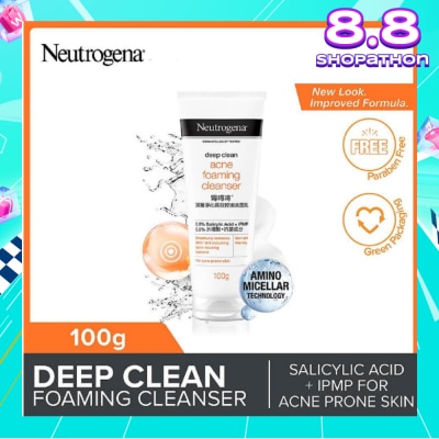 NEUTROGENA Deep Clean Acne Foaming Cleanser (For Acne Prone Skin)100g
