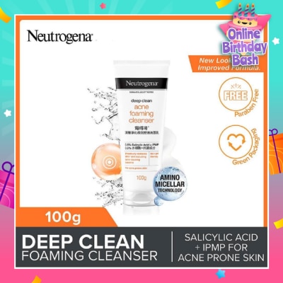 NEUTROGENA Deep Clean Acne Foaming Cleanser (For Acne Prone Skin)100g