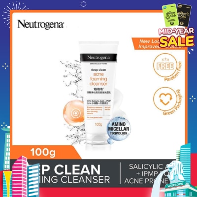 NEUTROGENA Deep Clean Acne Foaming Cleanser (For Acne Prone Skin)100g
