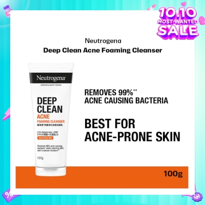 NEUTROGENA Deep Clean Acne Foaming Cleanser (For Acne Prone Skin)100g