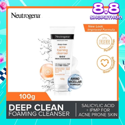 NEUTROGENA Deep Clean Acne Foaming Cleanser (For Acne Prone Skin)100g