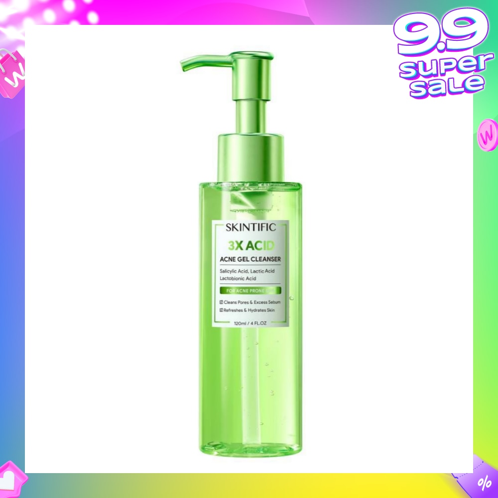 3X Acid Acne Gel Cleanser (To Cleans Pores & Excess Sebums, Hydrates Skin & Refreshes) 120ml
