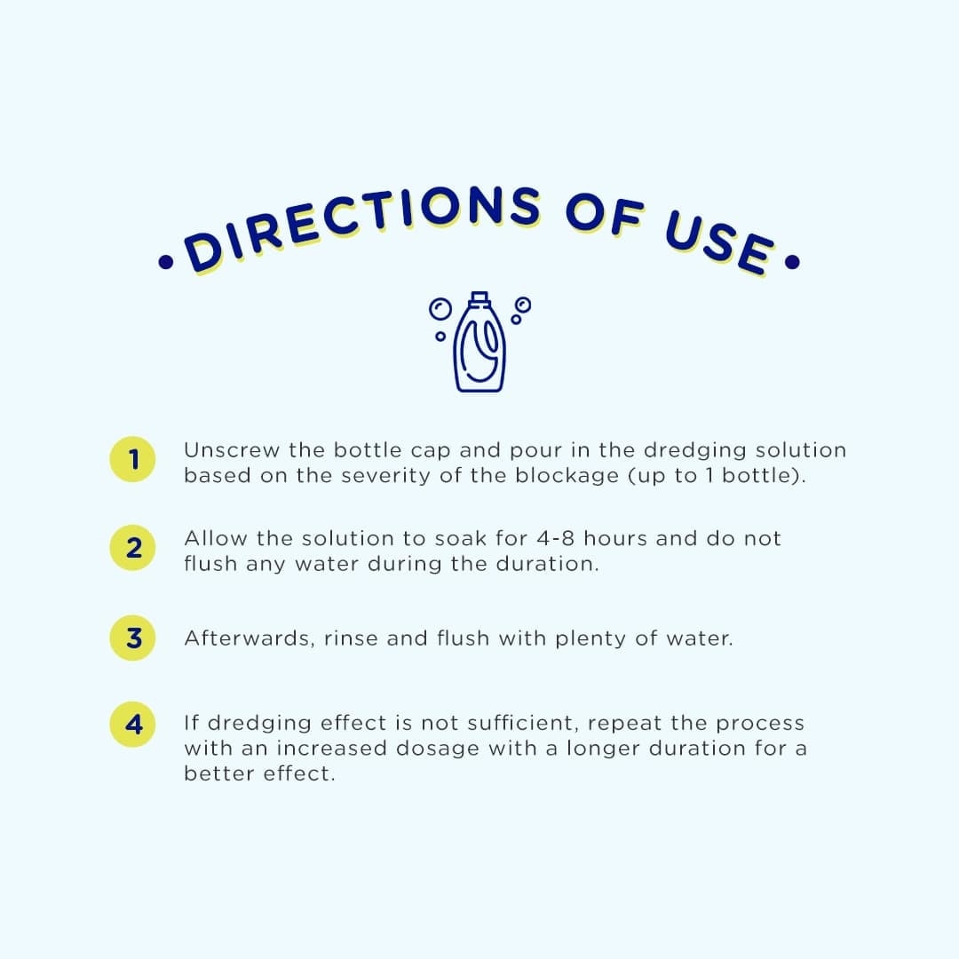 Pipe & Drain Declogger (Kills 99.9% Bacteria, Removes Odour, Dissolves Hair & Grease For Smooth Flowing Drainage) 800g