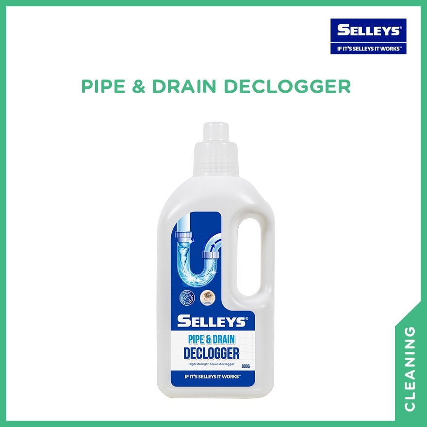 Pipe & Drain Declogger (Kills 99.9% Bacteria, Removes Odour, Dissolves Hair & Grease For Smooth Flowing Drainage) 800g