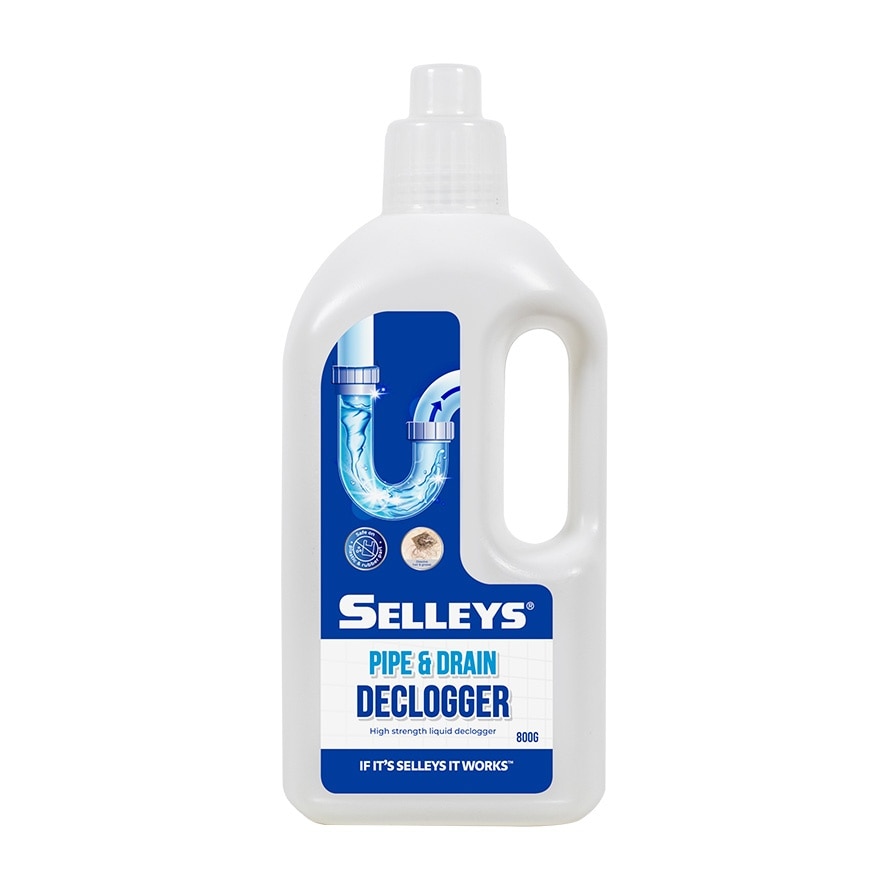 Pipe & Drain Declogger (Kills 99.9% Bacteria, Removes Odour, Dissolves Hair & Grease For Smooth Flowing Drainage) 800g