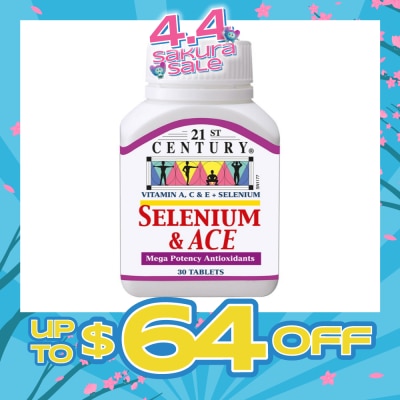 21ST CENTURY - Healthcare Selenium & ACE Mega Potency Antioxidants Tablets (Protect from Free - Radicals) 30s