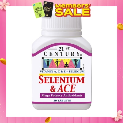 21ST CENTURY Healthcare Selenium & ACE Mega Potency Antioxidants Tablets (Protect from Free - Radicals) 30s