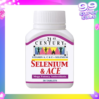 21ST CENTURY Healthcare Selenium & ACE Mega Potency Antioxidants Tablets (Protect from Free - Radicals) 30s