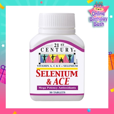 21ST CENTURY Healthcare Selenium & ACE Mega Potency Antioxidants Tablets (Protect from Free - Radicals) 30s
