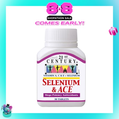 21ST CENTURY - Healthcare Selenium & ACE Mega Potency Antioxidants Tablets (Protect from Free - Radicals) 30s