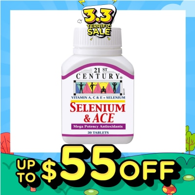 21ST CENTURY Healthcare Selenium & ACE Mega Potency Antioxidants Tablets (Protect from Free - Radicals) 30s