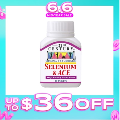 21ST CENTURY - Healthcare Selenium & ACE Mega Potency Antioxidants Tablets (Protect from Free - Radicals) 30s