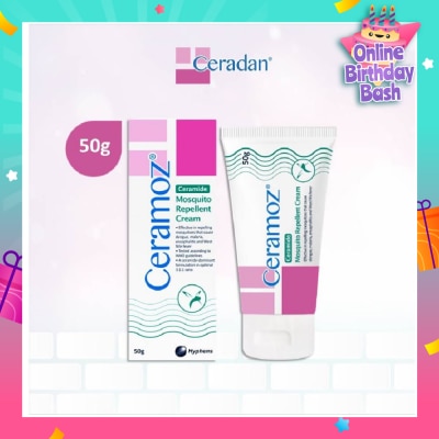CERADAN CERAMOZ Mosquito Repellent Cream (Protect & Moisturize + With 10% Deet + 3:1:1 Ceramide-dominant) 50g