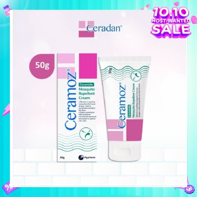 CERADAN CERAMOZ Mosquito Repellent Cream (Protect & Moisturize + With 10% Deet + 3:1:1 Ceramide-dominant) 50g