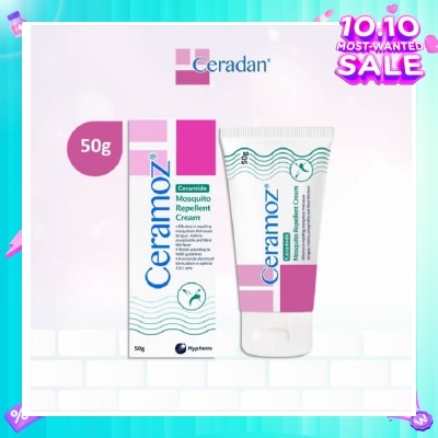 CERADAN CERAMOZ Mosquito Repellent Cream (Protect & Moisturize + With 10% Deet + 3:1:1 Ceramide-dominant) 50g