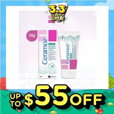CERADAN CERAMOZ Mosquito Repellent Cream (Protect & Moisturize + With 10% Deet + 3:1:1 Ceramide-dominant) 50g