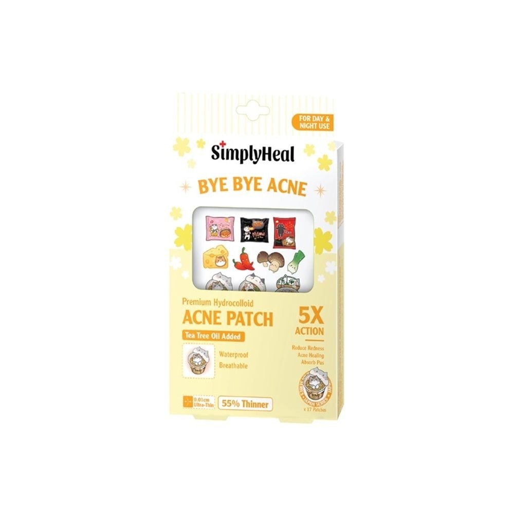 Premium Hydrocolloid Acne Patch Meowlicious (Tea Tree Oil Added, Waterproof & Breathable) 17s