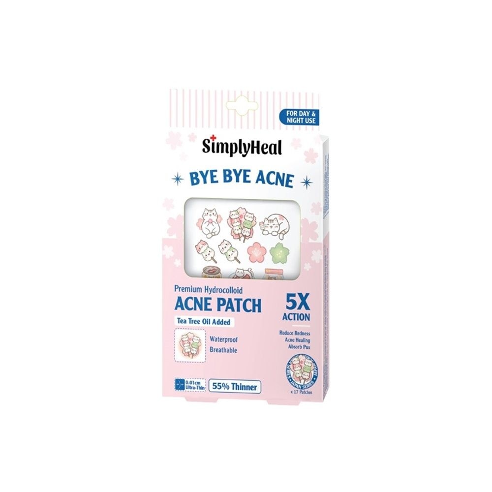 Premium Hydrocolloid Acne Patch Sakuralicious (Tea Tree Oil Added, Waterproof & Breathable) 17s