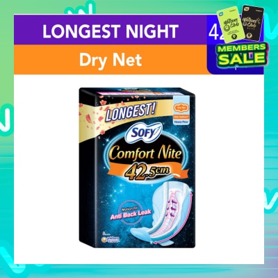 SOFY Side Gathers Night Slim Wing (Dry Net) 42cm 8s