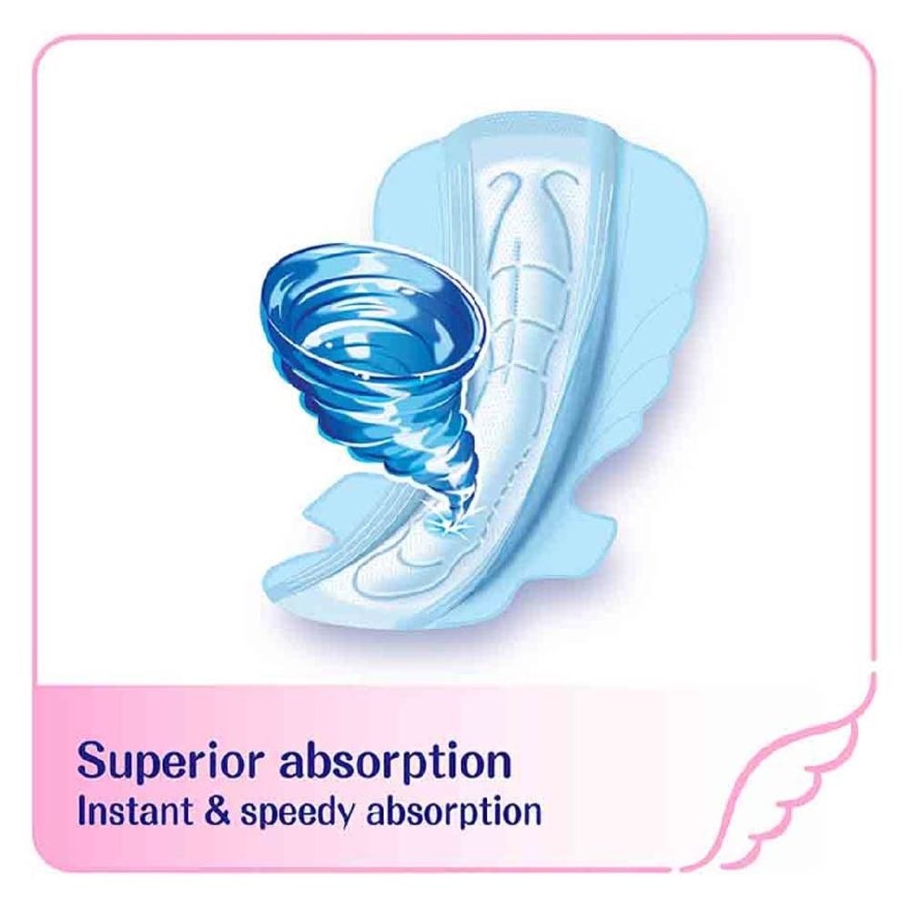 Comfort Nite Longest Cottony Soft Motion Fit Anti-Back Leakage Sanitary Pad Night Wing 42.5cm (For Heavy Flow) 8s