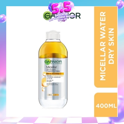 GARNIER - All-in-1 Micellar Cleanser & Makeup Remover (For Dry Skin & Waterproof Makeup) 400ml